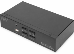 Digitus DS-12880 DIGITUS KVM přepínač, 4 porty, jeden displej, 4K, HDMI1 x QIG