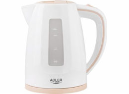 Adler AD 1264 elektrická konvice 1,7 l 2200 W Oříšková, Bílá