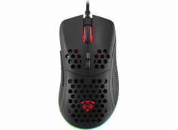 Genesis herní optická myš KRYPTON 555/RGB/8000 DPI/Herní/Optická/8 000 DPI/Drátová USB/Černá
