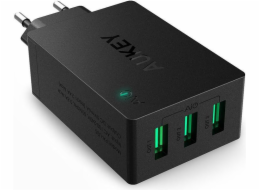 AUKEY PA-U35 mobile device charger Indoor Black 3xUSB AiPower 6A 30W