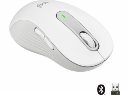 Logitech myš Signature M650 Large/optická/bezdrátová/400-2000dpi/5 tlačítek/logitech bolt/světle šedá/pro leváky