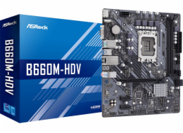 ASROCK B660M-HDV (intel 1700, 2xDDR4 5066MHz, 4xSATA3, 2x M.2, HDMI+DPort +VGA, 1xGLAN, mATX)
