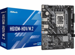 ASRock MB Sc LGA1700 H610M-HDV/M.2, Intel H610, 2xDDR4, 1xDP, 1xHDMI, 1xVGA, mATX