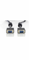 Digitus VGA Monitor connection cable, HD15 M/M, 15.0m, 3Coax/7C, 2xferrite, bl