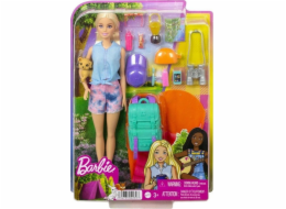 Mattel Barbie "Chce to dva!" Campingová hrací sada s panenkou Malibu, štěnětem a doplňky