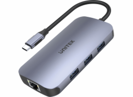 UNITEK D1071A interface hub USB 3.0 SuperSpeed 5 Gb/s Silver