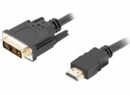 Delock - Kabel adaptéru - jeden spoj - DVI-D s piny (male) do HDMI s piny (male) - 50 cm - trojnásobně stíněný - černá - křídlové šrouby