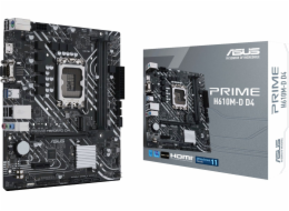 ASUS MB Sc LGA1700 PRIME H610M-D DDR4, Intel H610, 2xDDR4, 1xHDMI, 1xVGA, mATX