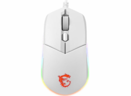 MSI herní myš CLUTCH GM11 WHITE Gaming/ 5.000 dpi/ RGB Lighting/ 6 tlačítek/ USB