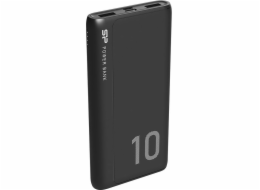 SILICON POWER GP15 Powerbank Externí baterie 10000 mAh 2x USB 2.1A (SP10KMAPBKGP150K) Černá