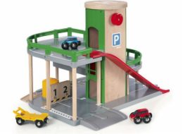 Parkovací garáže BRIO World, silnice a koleje, budovy na hraní