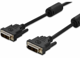 Digitus Připojovací kabel DVI, DVI (18 + 1), 2x ferit M/M, 5,0 m, DVI-D Single Link, bl