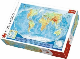 Trefl Velká mapa světa 4000 dílků Puzzle 45007