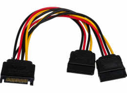 Akyga SATA 15-pin - SATA 15-pin x2, 0.15m, Wielokolorowy (AK-CA-31)