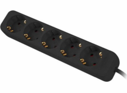 Lanberg Prodlužovací šňůra 3m černá 5x 230V Schuko