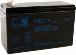 MPL MW POWER MW 7.2-12L UPS battery Lead-acid accumulator VRLA AGM Maintenance-free 12 V 7 2 Ah Black