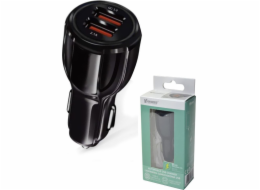 Vakoss nabíječka VAKOSS TP-3273UK nabíječka do auta 2xUSB, 5,2A, DC 12-24V černá