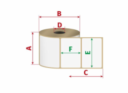 Etikety 102mm x 50mm, termo, D40/750ks, perforace