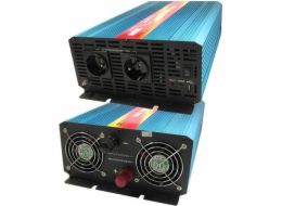 Napěťový měnič Carspa P2000U-12 12V/230V+USB 2000W, čistá sinusovka 