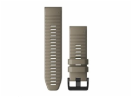 Silikonový pásek na zápěstí QuickFit 26 (písková / černá přezka) (010-12864-02)