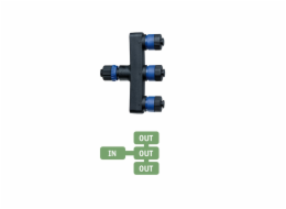 Kinkiet Paulmann Outdoor Plug & Shine rozdzielacz IP68 1in-3out Czarny Tworzywo sztuczne