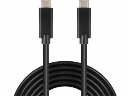 Kabel USB-C M/M USB 3.2 generation 2x2, 3A, 20Gbit/s  černý, 3m
