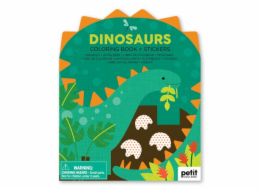 Hračka Petit Collage omalovánky se samolepkami dinosauři