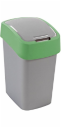 CURVER Flip Bin Odpadkový koš Stříbrná/zelená 9l