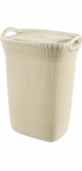 koš 57l na použité prádlo,bílý KNIT