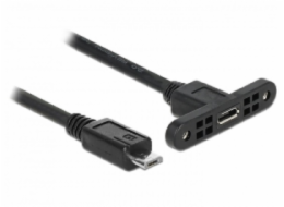 DeLOCK USB 2.0 kabel, Micro-USB zástrčka > Micro-USB zásuvka pro instalaci