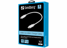 Sandberg 136-30 nabíjecí kabel USB-C na USB-C bílý, 0,2M