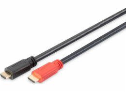 DIGITUS HDMI vysokorychlostní připojovací kabel s Ethernetem a zesilovačem signálu  10,0 m, Ultra HD 24p, CE, zlato, bl