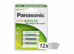 12x4 Panasonic EVOLTA AAA 750 mAh baterie