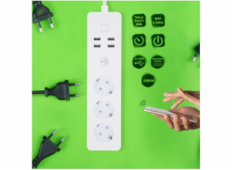 Tellur WiFi Power Strip, 3 Outlets, 4*USB 4A, 2200W, 10A, 1.8m