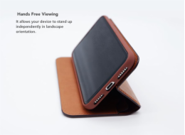 VixFox Smart Folio Case for Iphone XSMAX caramel brown