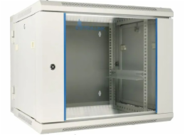 Nástěnná racková skříň 12U 600x600 šedá dvoudílná