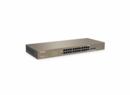 Tenda TEG1024F 24x Gigabit s SFP, 22x RJ45 + 2x SFP / RJ45, Fanless - bez ventilátorů, Rack , 6kV