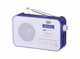 Rádio Trevi, DAB 7F92 R BLU, přenosné, DAB+/FM, displej Dot Matrix, alarm, hodiny, dobíjecí lithiová baterie