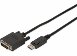 Digitus DisplayPort adapter cable, DP - DVI (24+1) M/M, 2.0m, w/interlock, DP 1.1a compatible, CE, bl