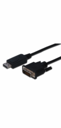 Digitus DisplayPort adapter cable, DP - DVI (24+1) M/M, 2.0m, w/interlock, DP 1.1a compatible, CE, bl
