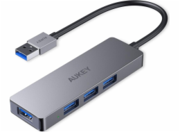 USB HUB Aukey AUKEY CB-H36 hliníkový HUB USB-A | Ultra Slim | 4v1 | 4xUSB 3.0 | 5 Gbps