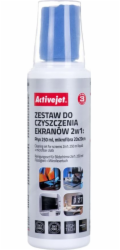 Activejet Sada na čištění obrazovek 2v1 250 ml/20x20 cm
