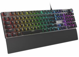 Genesis herní mechanická klávesnice THOR 401/RGB/Kailh Brown/Drátová USB/US layout/Černá