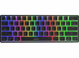 Genesis herní klávesnice THOR 660 RGB/Bezdrátová Bluetooth/US layout/Černá