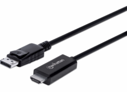 Manhattan DisplayPort – kabel HDMI 3m černý (153218)