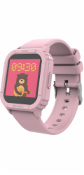 iGET KID F10 Pink - Dětské hodinky s hrami/1,4" displej/240x240px/128 kb RAM + 128 MB ROM/160 mAh/BT 5.0/IP68/růžová