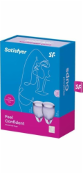 Satisfyer SATISFYER_SET Feel Confident sada menstruačních kalíšek 15ml + 20ml Lila