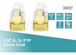 Digitus CAT 6A S-FTP patch cable, LSOH, Cu, AWG 26/7, Length 10m , color grey
