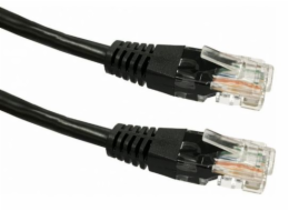 Kabel Patchcord miedziany kat.5e RJ45 UTP 7,5m. czarny