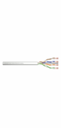 DIGITUS Propojovací kabel CAT 6 U-UTP, surová délka 305 m, papírová krabička, AWG 26/7, LSZH, simplex, barva šedá